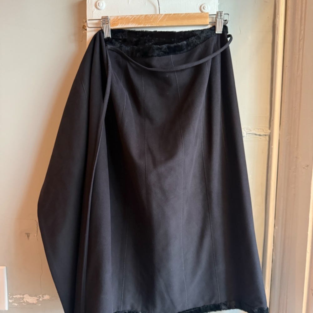 Atsuro Tayama Black Polyester Skirt